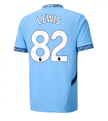 Manchester City Rico Lewis #82 Primera Equipación 2024-25 Manga Corta